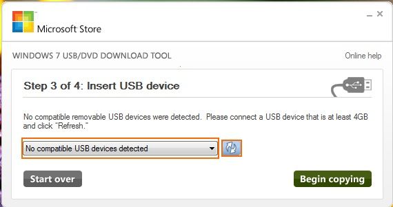 Windows 7 usb tool не определяет флешку